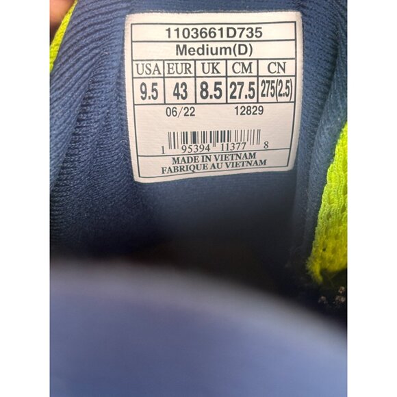 Brooks Mens Adrenaline GTS 22 Running Shoes Size 9.5 Medium D Yellow & Blue - Picture 5 of 8